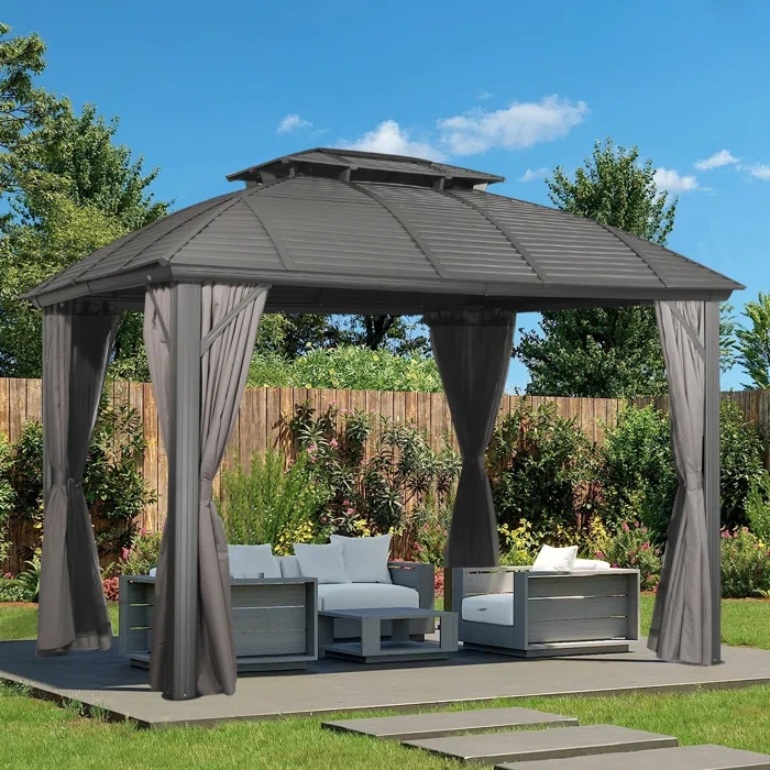 12 Ft. W x 10 Ft. D Aluminum Patio Gazebo