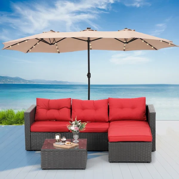 Alyah 3 - Person Outdoor Seating Group with Cushions