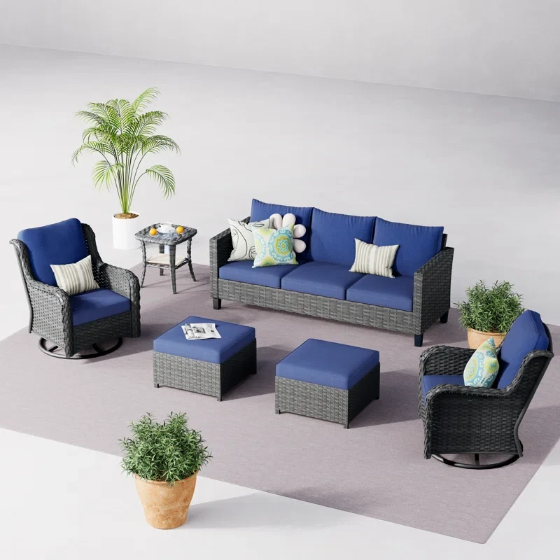 Lealand 5 - Person Outdoor Seating Group with Cushions