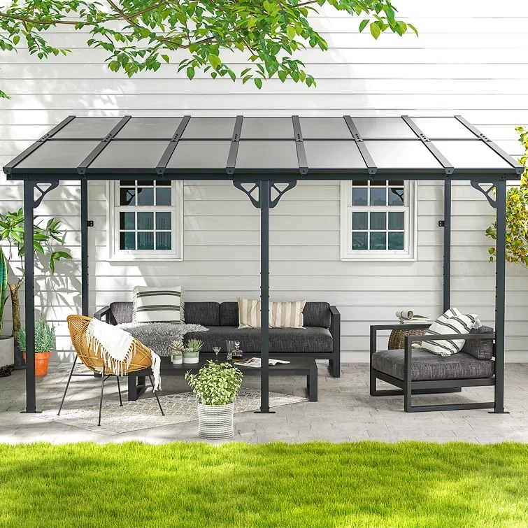 14 (ft) x 10 (ft) Metal Pergola with Canopy