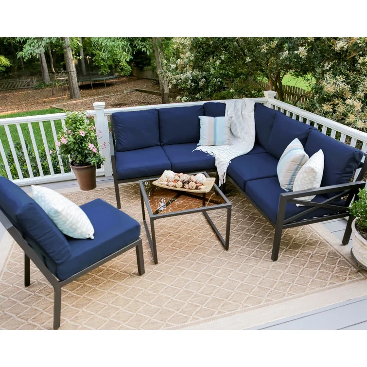 Carte 5 Piece Sofa Seating Group with Cushions