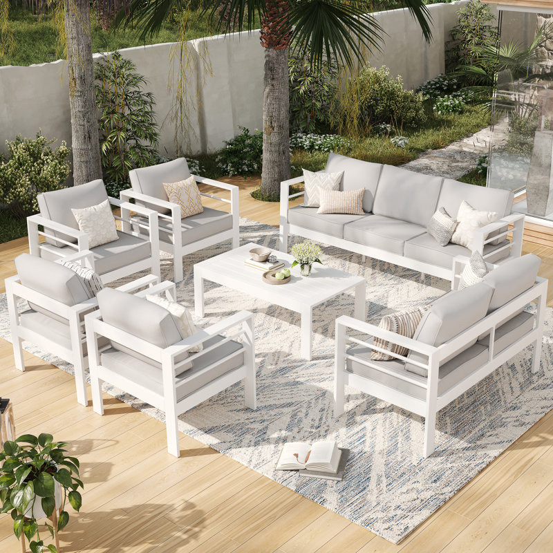 Tatisha 9 - Person Outdoor Seating Group with Cushions