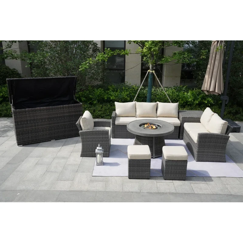 Areefa 8 - Person Outdoor Seating Group with Cushions