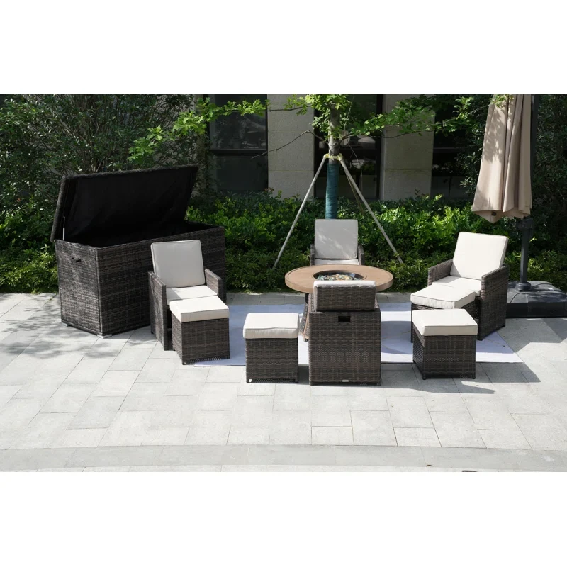 Areefa 8 - Person Outdoor Seating Group with Cushions