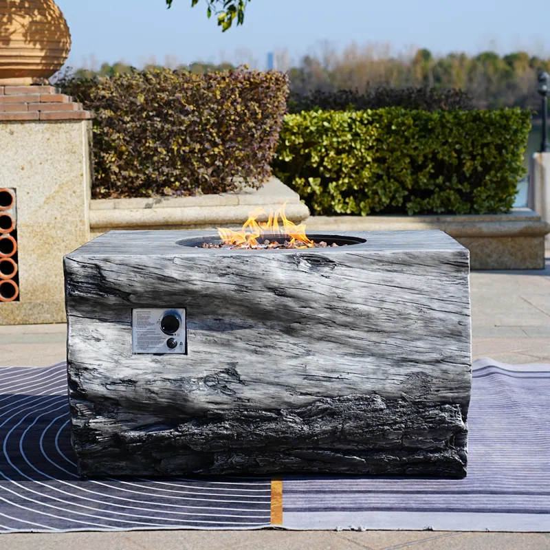 Jose Concrete Gas Fire Pit Table