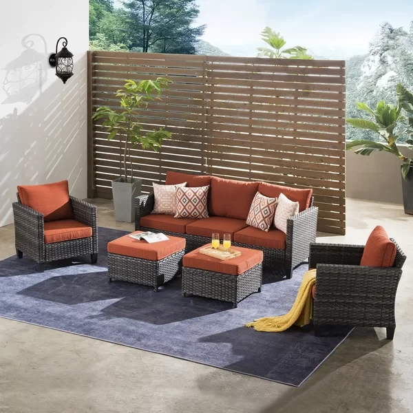 Amerissa 5 - Person Outdoor Seating Group with Cushions