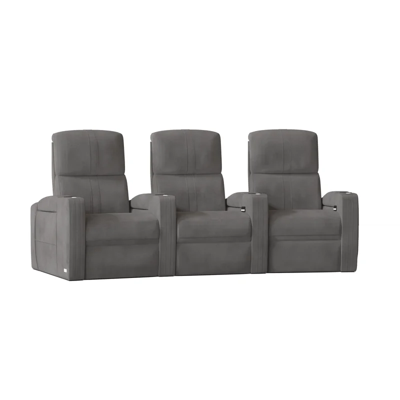 Flash HR Series Upholstered Power Reclining Home Theater Seating with Cup Holder