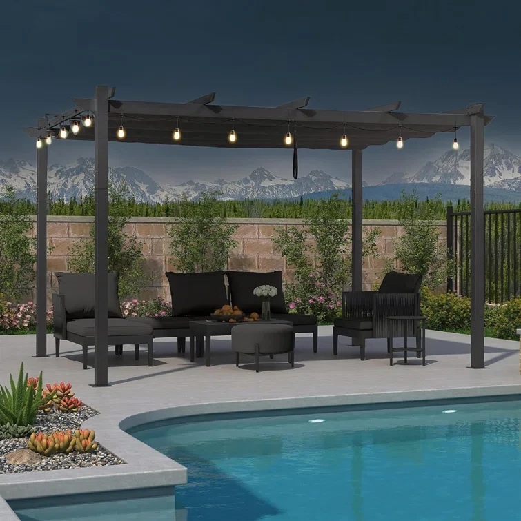 13 Ft. W x 10 Ft. D Aluminum Pergola