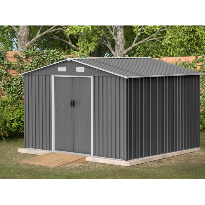 10 ft. W x 8 ft. D Metal Storage Shed