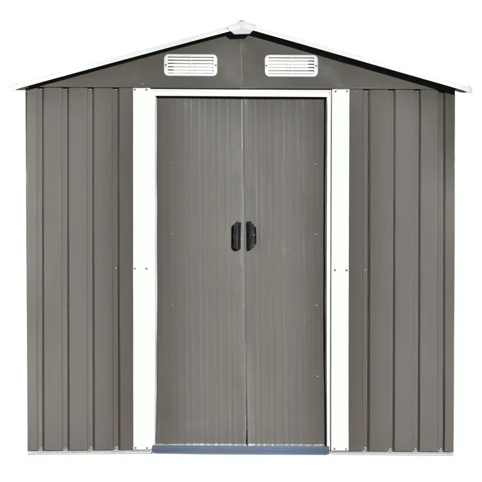 6 ft. W x 4 ft. D Metal Vertical Storage Shed