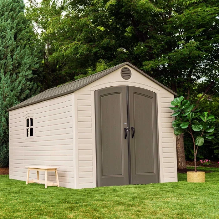 Lifetime 8 Ft. x 12.5 Ft. High-Density Polyethylene (Plastic) Outdoor Storage Shed with Steel-Reinforced Construction