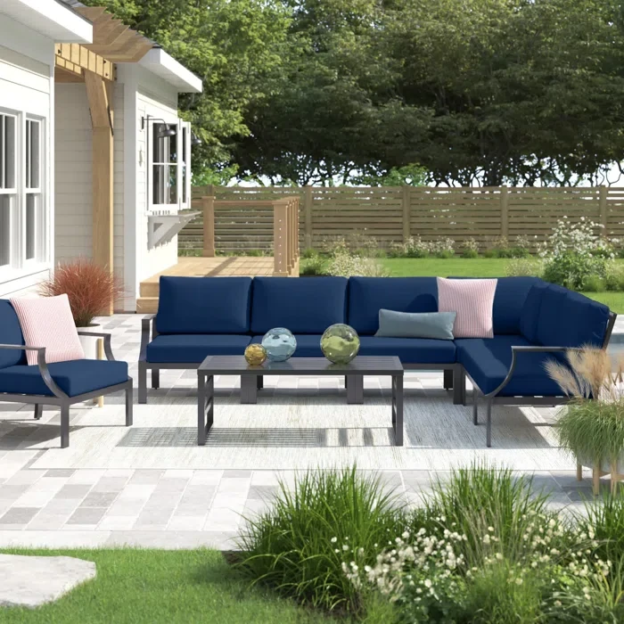 Analyssia 6 - Person Outdoor Seating Group with Cushions