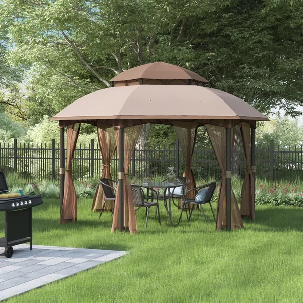 13.5 Ft. W x 13.5 FT. D Steel Patio Gazebo