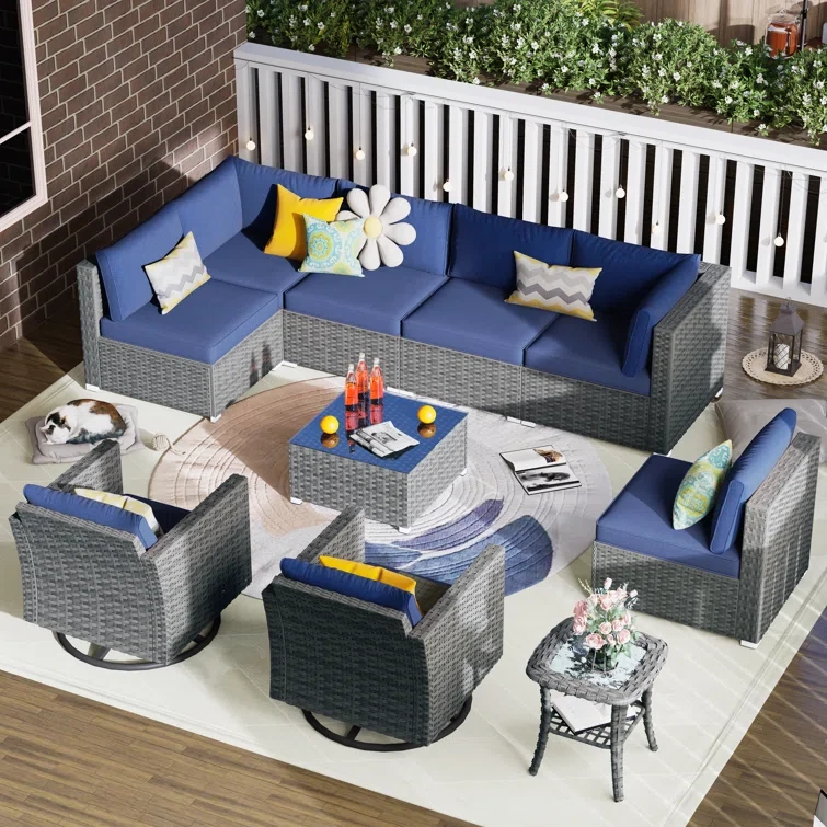 8 - Person Outdoor Seating Group with Cushions