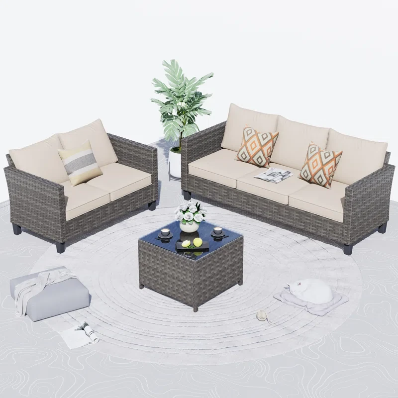 Vandell 5 - Person Outdoor Seating Group with Cushions