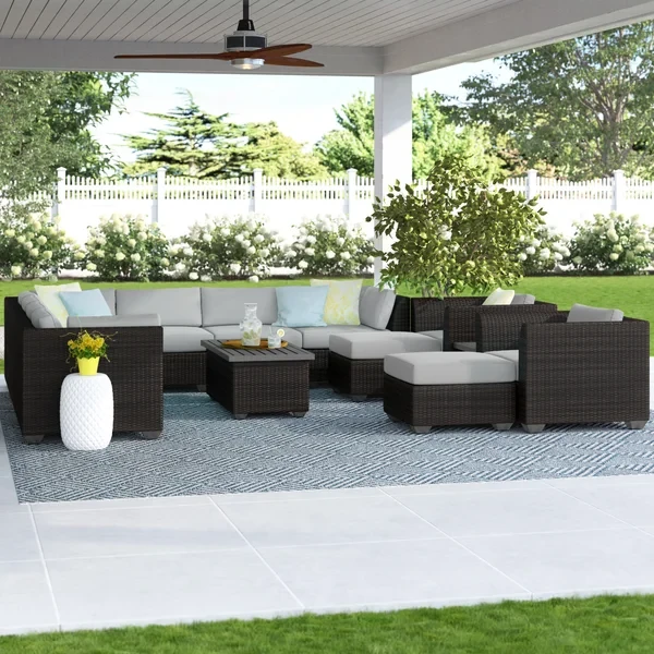 Anastase 9 - Person Outdoor Seating Group with Cushions