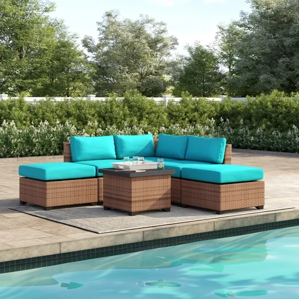 Ambroselli 2 - Person Outdoor Seating Group with Cushions