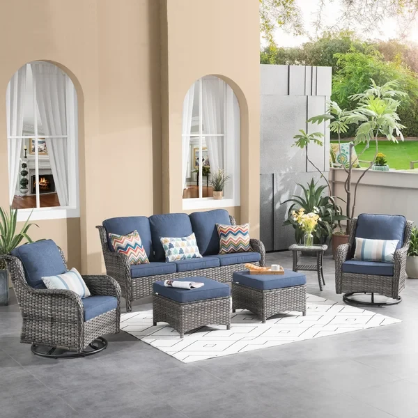 Guillen 5 - Person Outdoor Seating Group with Cushions