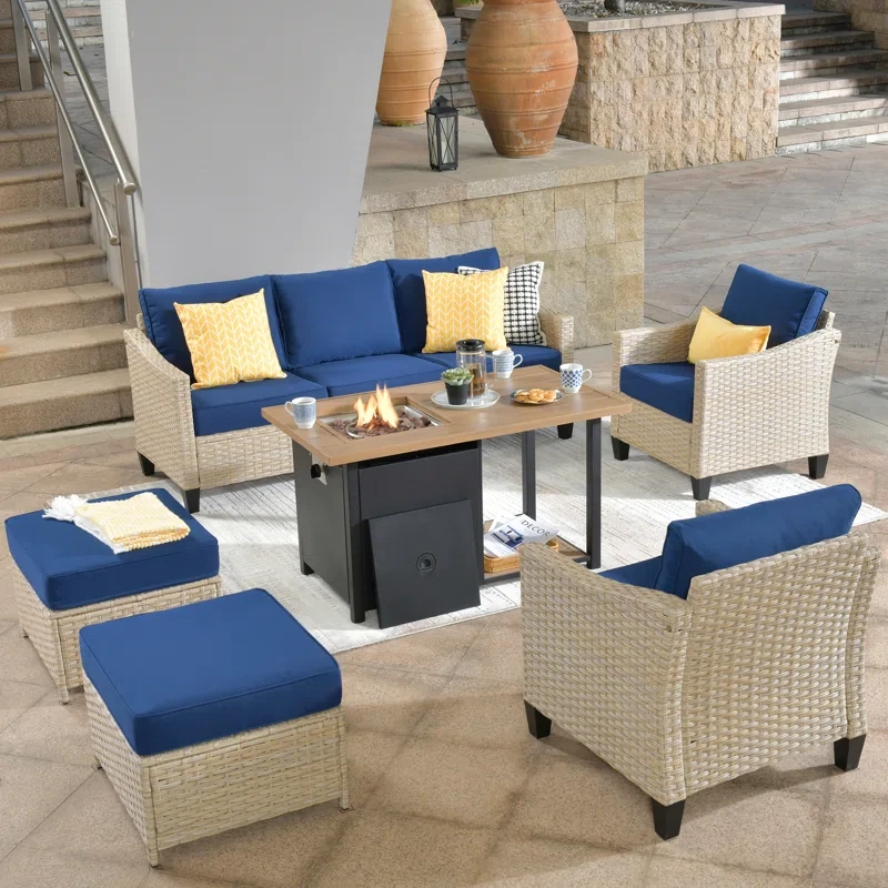 Tawnja 6 Piece Sofa Seating Group with Cushions