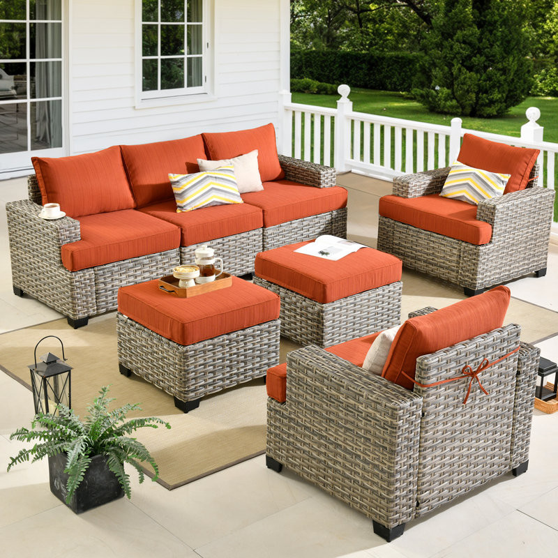 7 - Person Outdoor Seating Group With Cushions