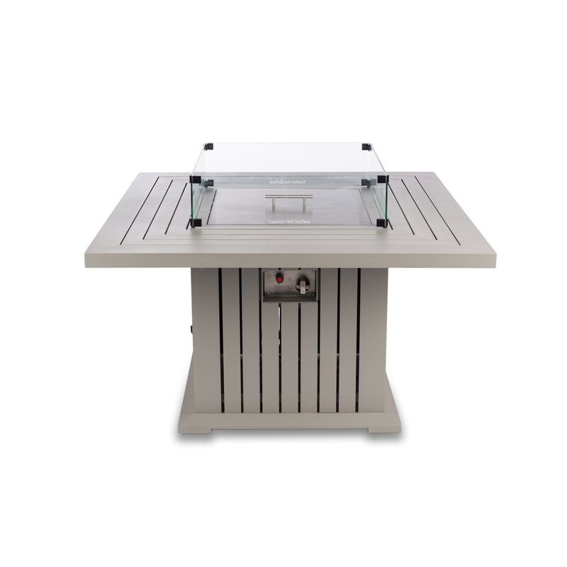 Kristofer Aluminum Propane Gas Fire Pit Table