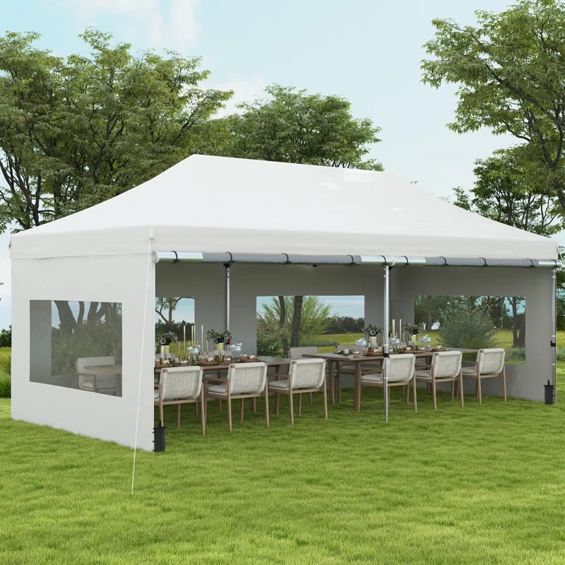 19 Ft. W x 10 Ft. D Steel Pop-up Canopy