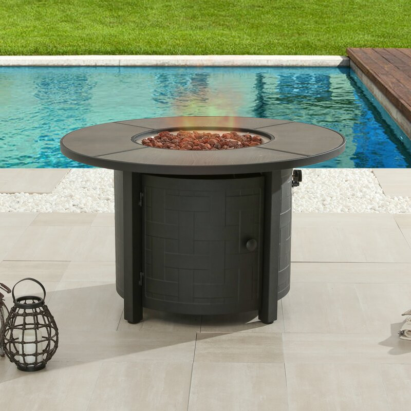 Point Steel Propane Fire Pit Table