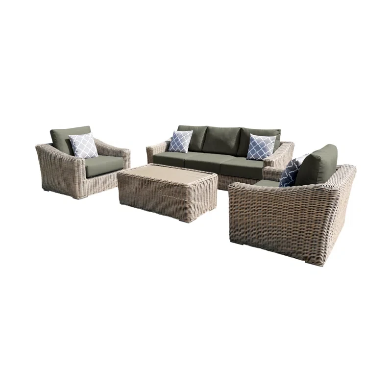 Stellert 5 - Person Outdoor Seating Group with Cushions