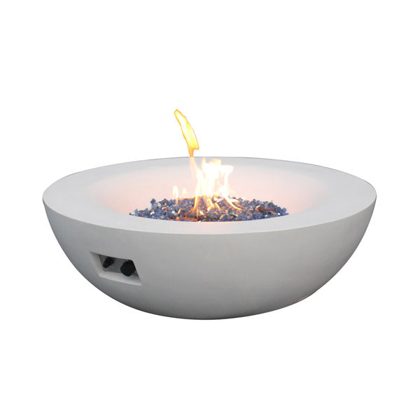 Outdoor Concrete Propane Gas Fire Pit Bowl