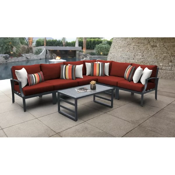 Analyssia 5 - Person Outdoor Seating Group with Cushions