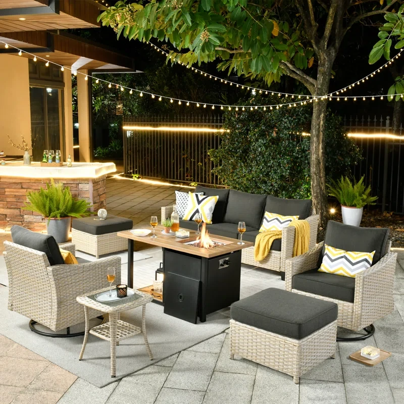 Almenia 6 - Person Outdoor Seating Group with Cushions