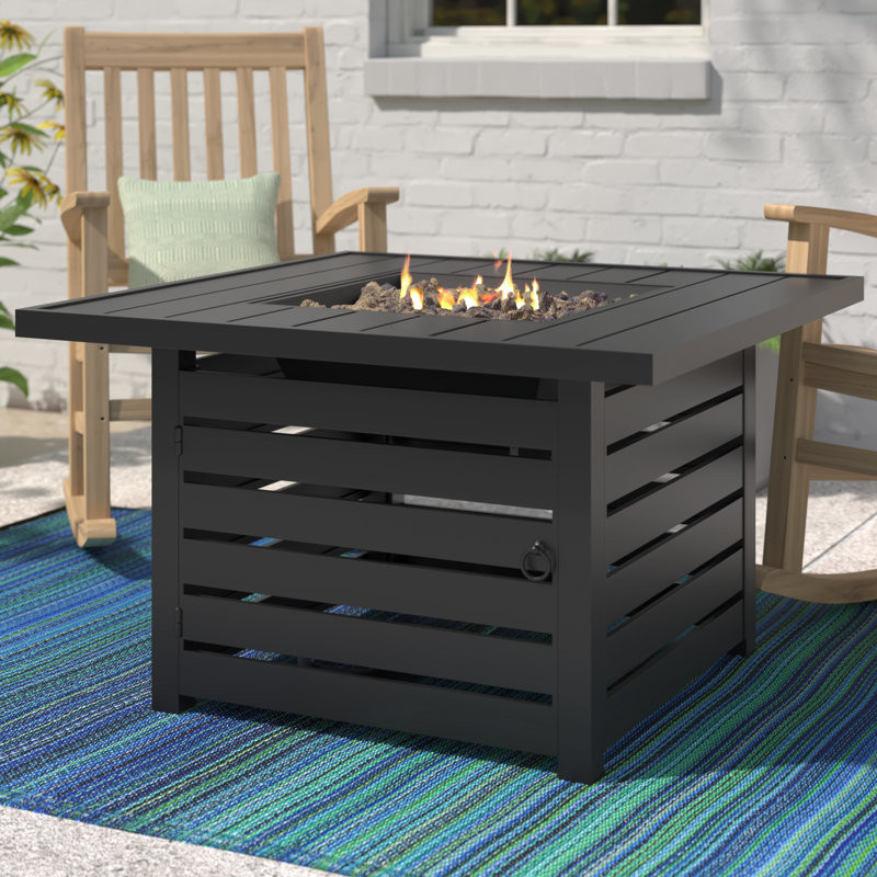 Fernon 24" H x 39.25" W Iron Propane Outdoor Fire Pit