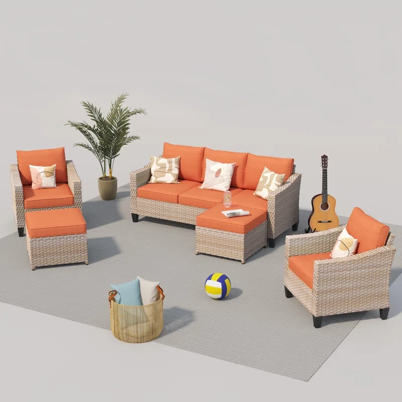 Quantrel 5 - Person Outdoor Seating Group with Cushions