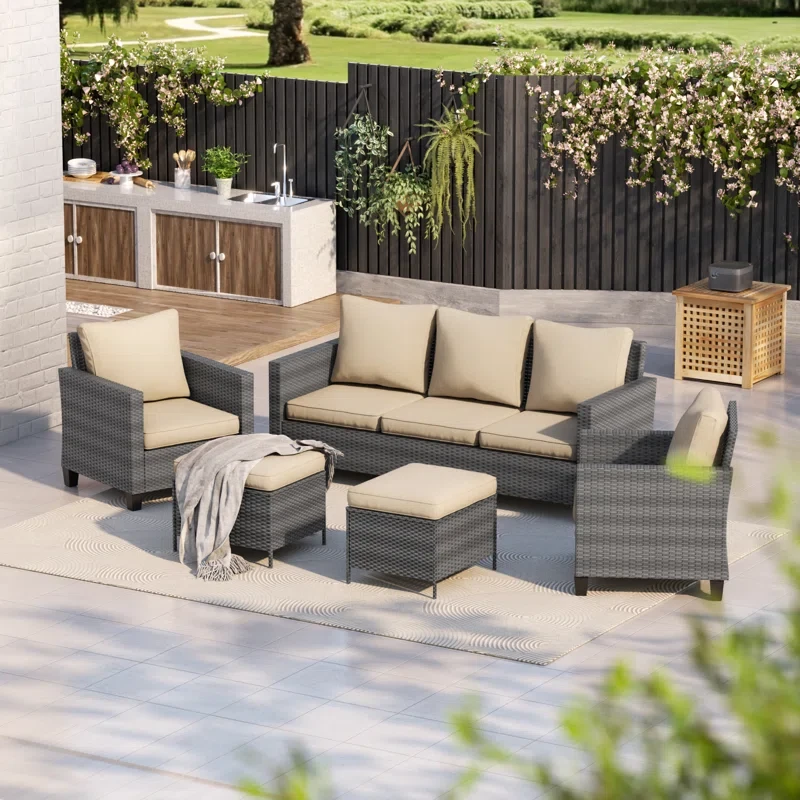 Astling 5 - Person Outdoor Seating Group with Cushions