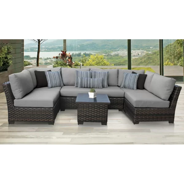 Aelwen 4 - Person Outdoor Seating Group with Cushions