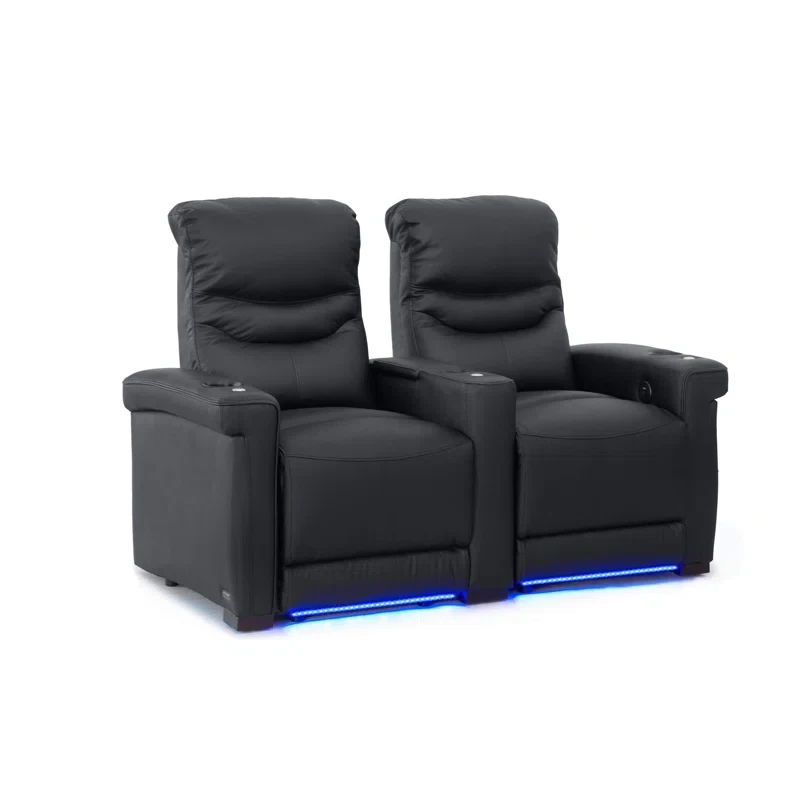 Leather Home Theater Seating with Cup Holder