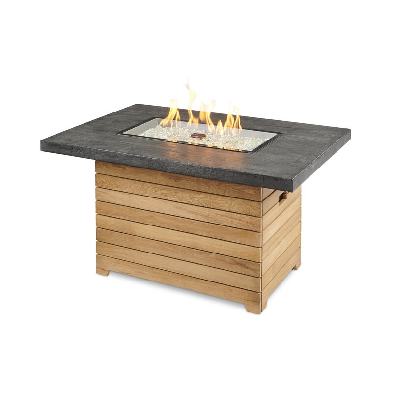 Cove 24.3'' H x 40.1'' W Concrete Outdoor Fire Pit Table with Lid