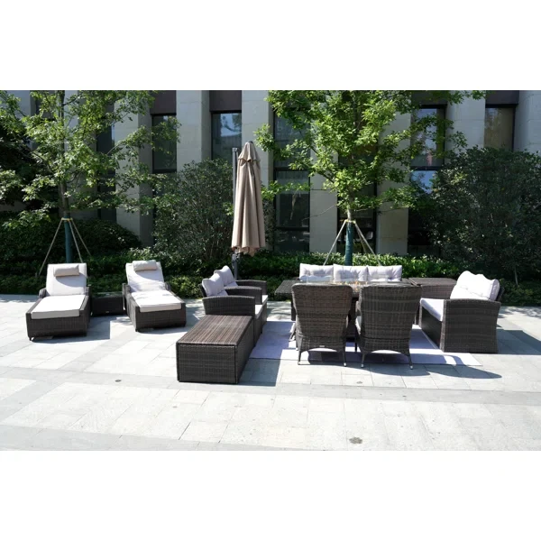 Aquiel 11 - Person Outdoor Seating Group with Cushions