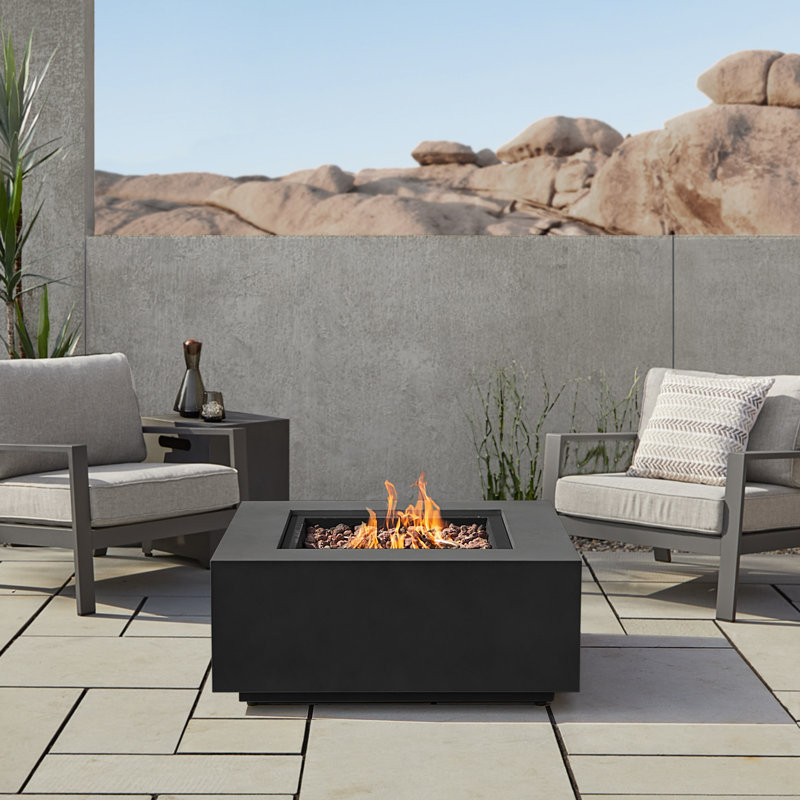 AEGEAN Propane / Natural Gas Outdoor Fire Pit Table  16" H x 36" W x 36" D