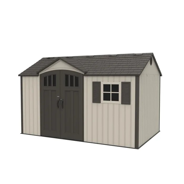 Lifetime 15 Ft. x 8 Ft. High-Density Polyethylene (Plastic) Outdoor Storage Shed with Steel-Reinforced Construction