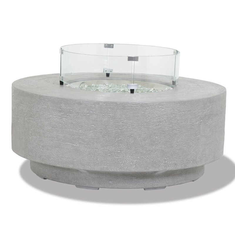 Gemmell Elise Concrete Propane/Natural Gas Fire Pit Table