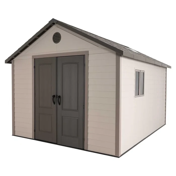 15 Ft. x 8 Ft. High-Density Polyethylene (Plastic) Steel Reinforced Outdoor Storage Shed