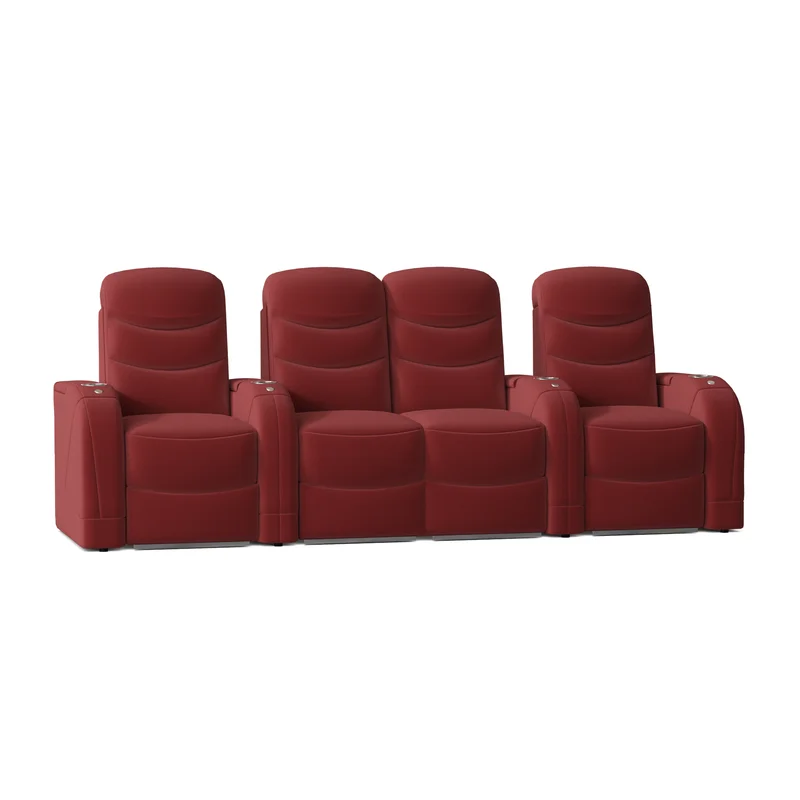 Stealth HR Series Upholstered Power Reclining Home Theater Seating with Cup Holder