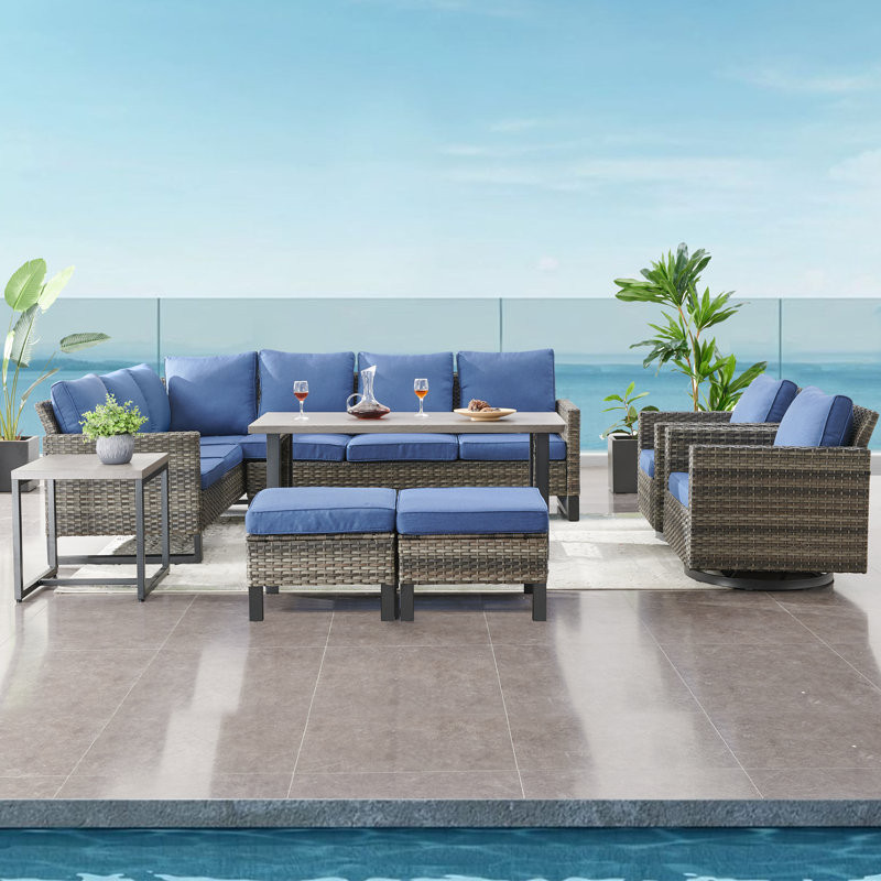 8 - Person Outdoor Seating Group with Cushions