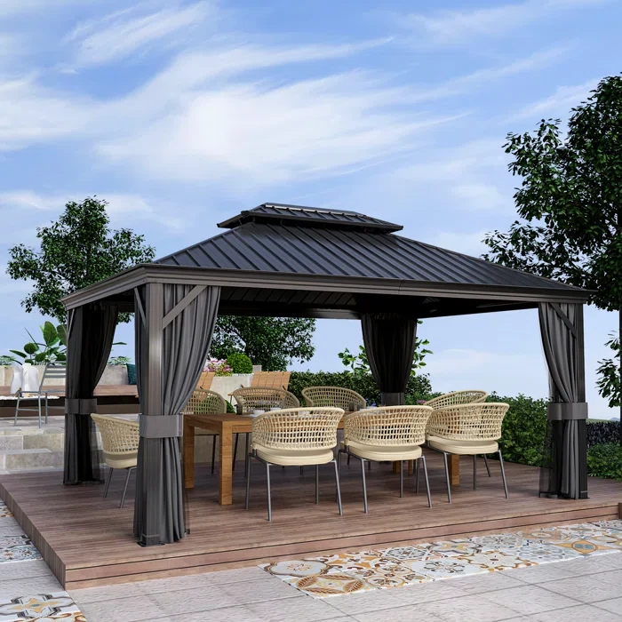 12 Ft. W x 10 Ft. D Aluminum Patio Gazebo