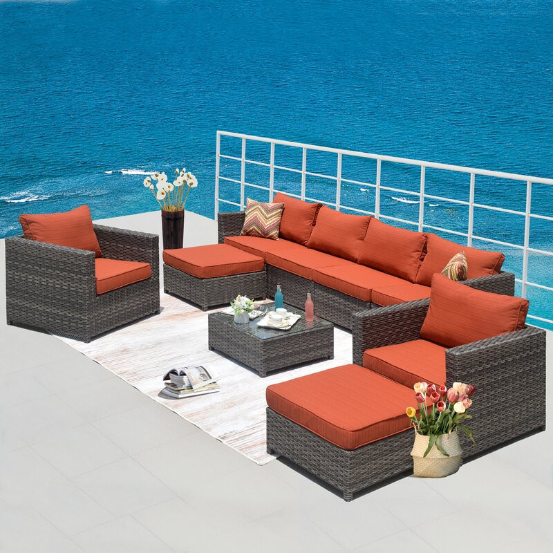 8 - Person Outdoor Seating Group with Cushions