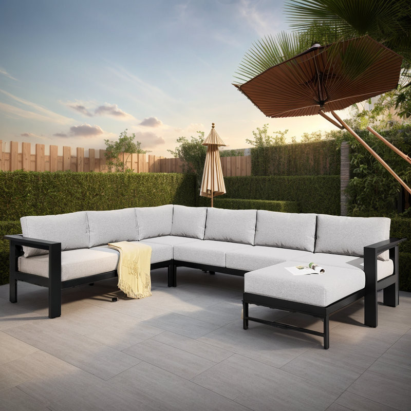 Nandni 7 - Person Outdoor Seating Group with Cushions