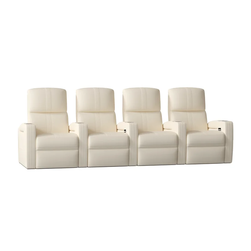 Flash HR Series Upholstered Power Reclining Home Theater Seating with Cup Holder