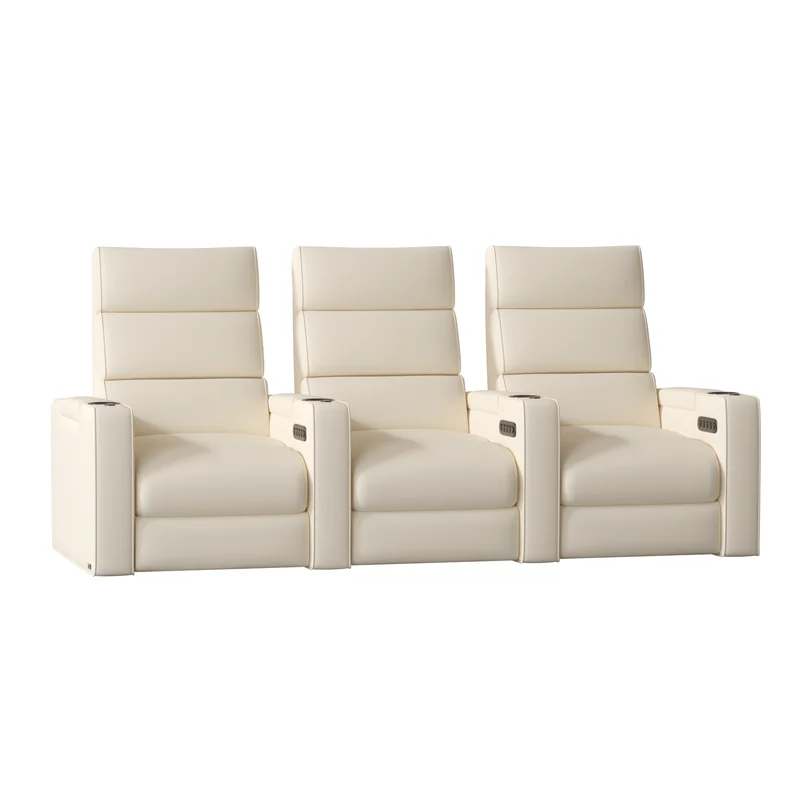 Dream HR Series Upholstered Power Reclining Home Theater Seating with Cup Holder