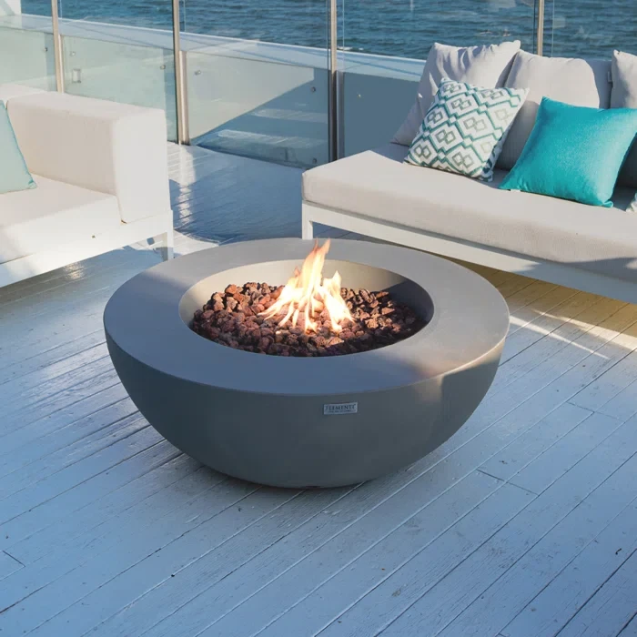 Concrete Outdoor Fire Pit with Lid